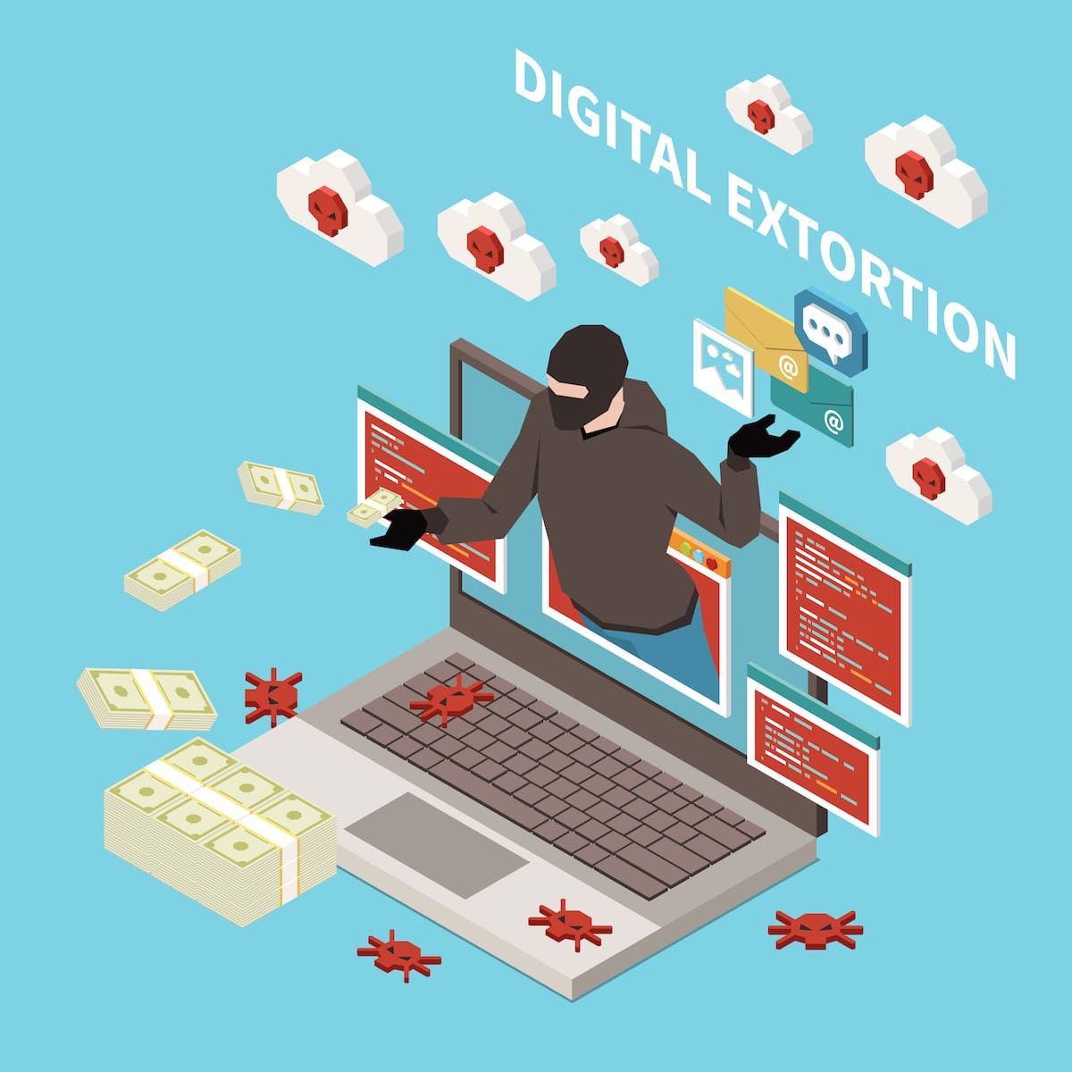 What is online extortion?