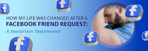 Sextortion scam facebook Illustration